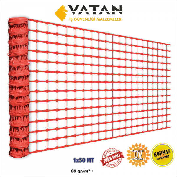 EMNİYET ALAN PERDESİ 80 gr 100X50 METRE